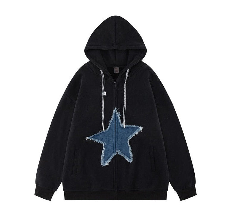 star cardigan sweatshirt jacket