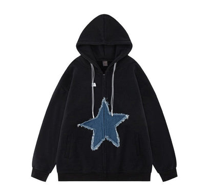 star cardigan sweatshirt jacket