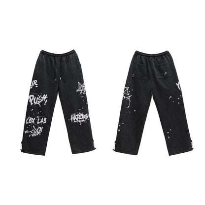 Black hip-hop jogger pants women's street wear