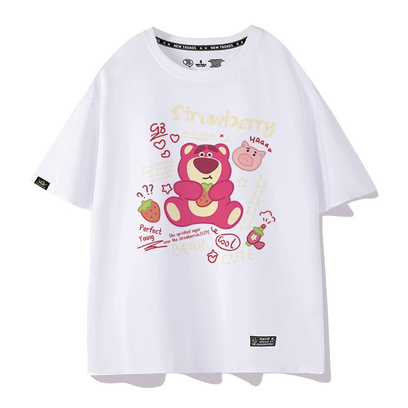 T-shirt Women's Trendy Strawberry Bear Cartoon Top