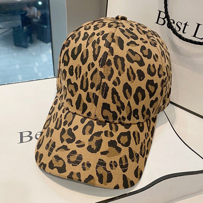 Face Hats for women leopard print peaked caps