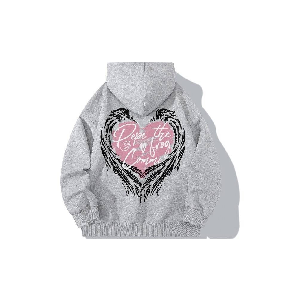 Handdrawn Graffiti Hoodied Love Wings Unisex Couple hoodies