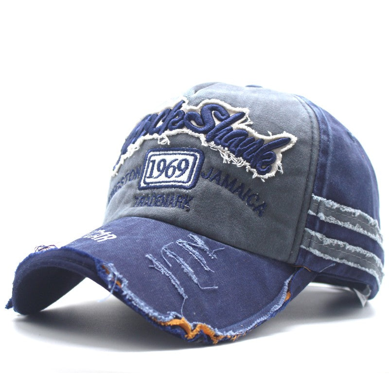 Hat Men's Retro Baseball Cap Washed Old Denim Cap