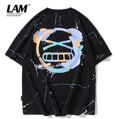 Little inkjet printed men short-sleeved T-shirt