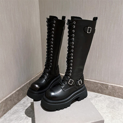 Western knee-high boots