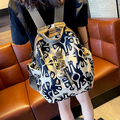 Colorful Printed Lightweight Cloth Backpack