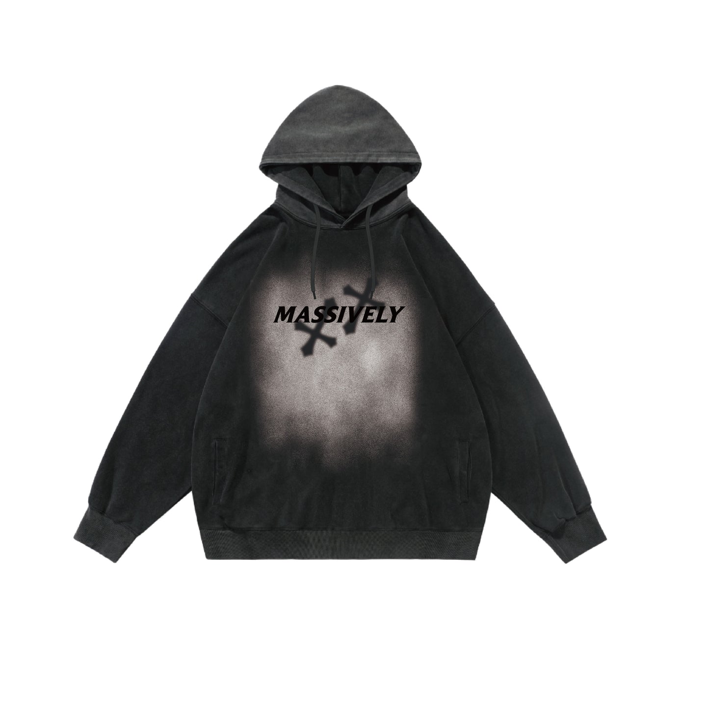 Hoodies Distressed Cross Vertigo Hiphop unisex Sweatshirt Oversize Hoodie