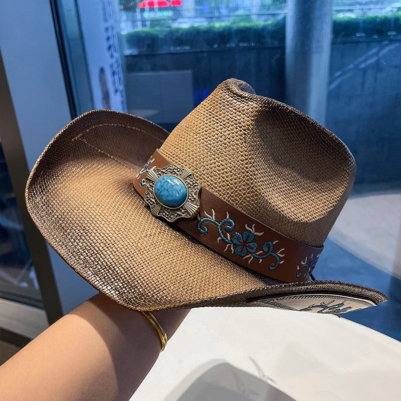 Ethnic western cowboy women's hat