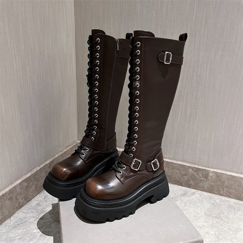 Western knee-high boots