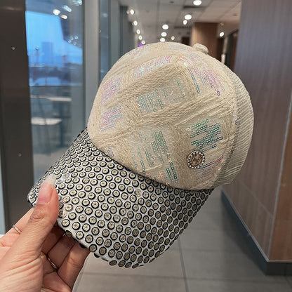 Hat sequin rhinestone baseball cap