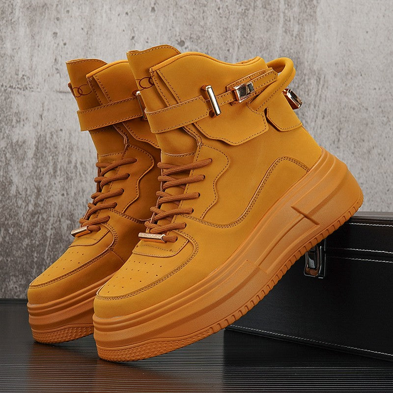 Weiße High-Top-Schuhe Herren Mid-Top-Stiefel