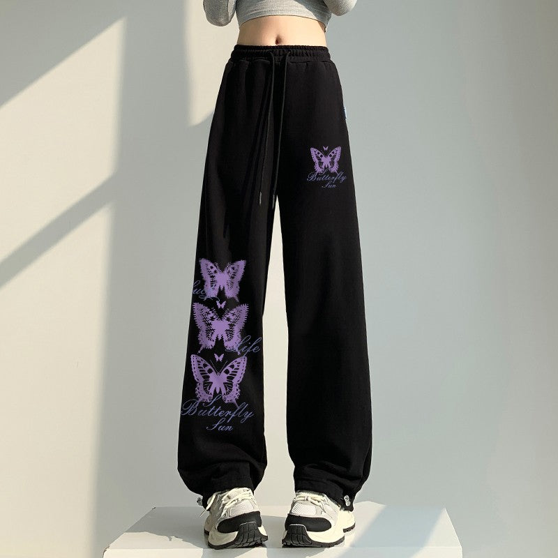 Back sports pants women's ankle-tie joggerpant