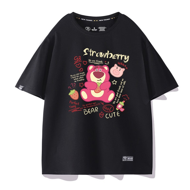 T-shirt Women's Trendy Strawberry Bear Cartoon Top