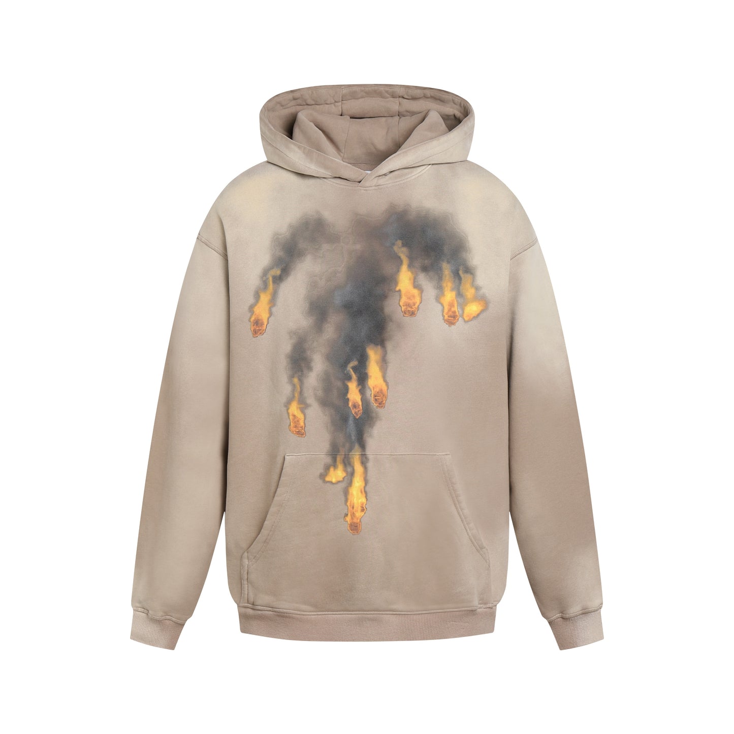 Blazing fire washe distressed unisex hoodies