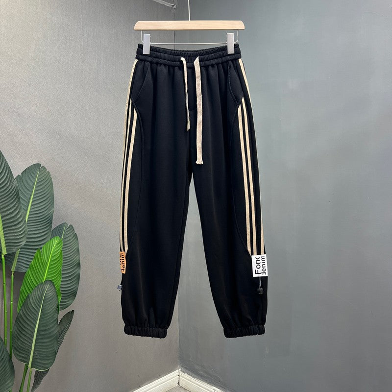 Side stripe casual sports pants for women