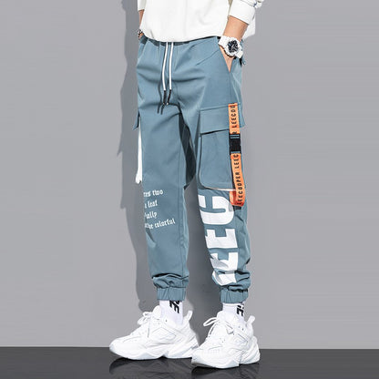 Streamer overalls men's harem pants multiple pockets