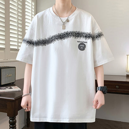 Round neck T-shirt men's casual tops