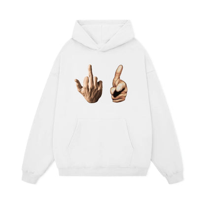 Gesture Print Heavyweight Unisex Hoodies