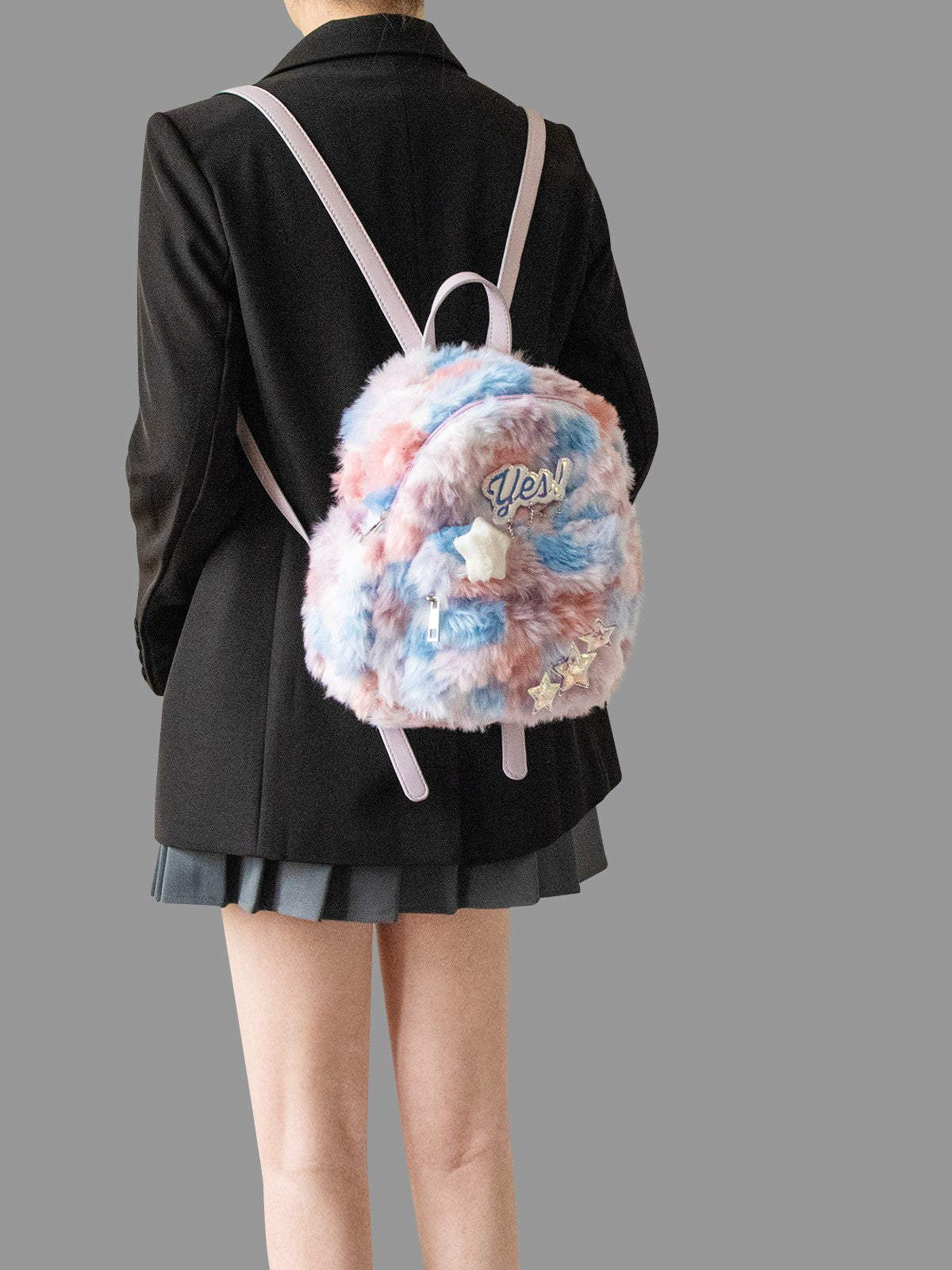 Original bag blue and pink laser label backpack