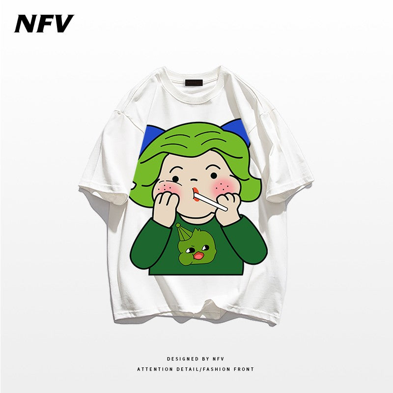 Cute cartoon t-shirt unisex short sleeved T-shirt