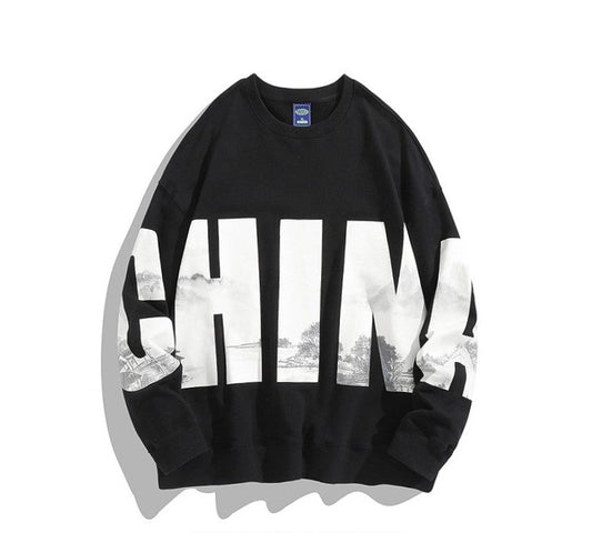 Sweatshirt men and women Letter printed round neck hoodies pullover