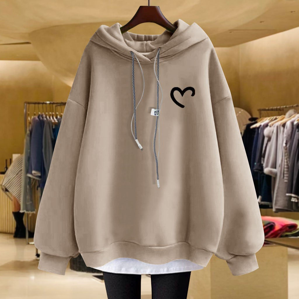 Hooded hoodie women's winter top