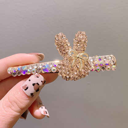 Diamond-encrusted hair clip for women