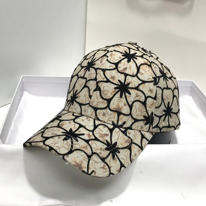 Print casual outdoor baseball hat checkered sun hat