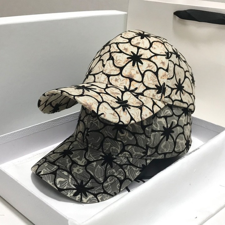 Print casual outdoor baseball hat checkered sun hat