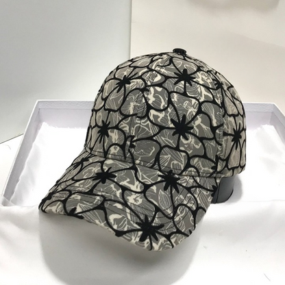 Print casual outdoor baseball hat checkered sun hat