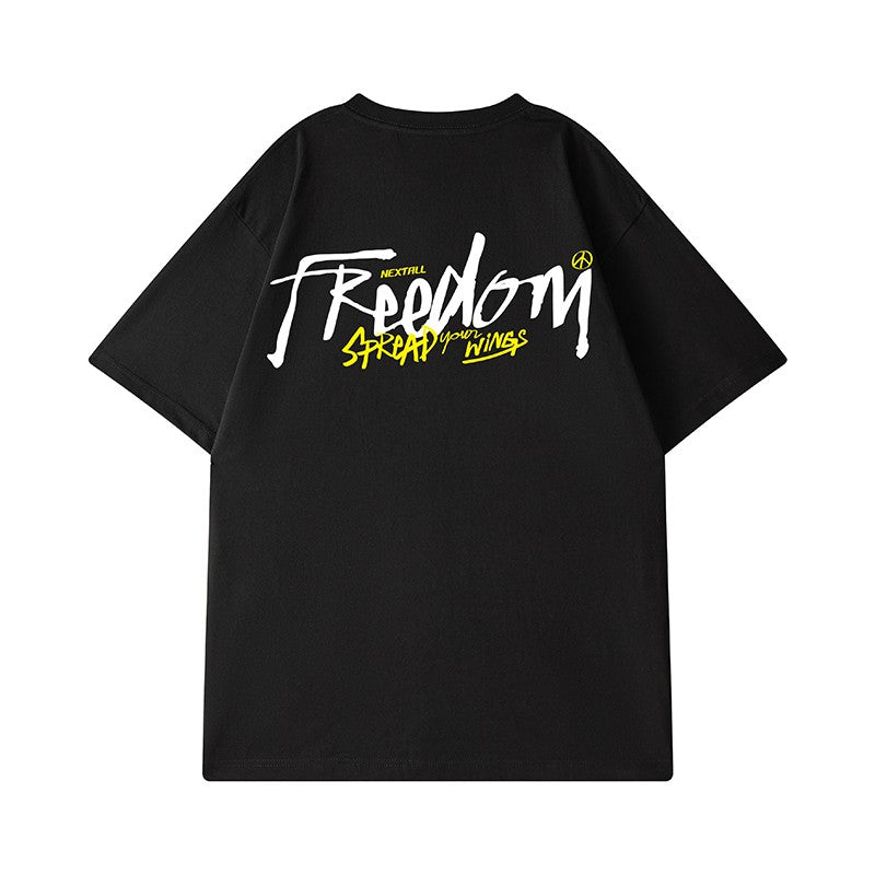 Freedom graphic print unisex oversize t-shirt