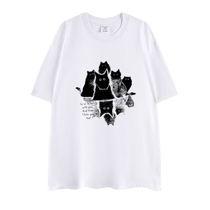 T-shirt cotton unisex oversize casual couple summer t-shirt