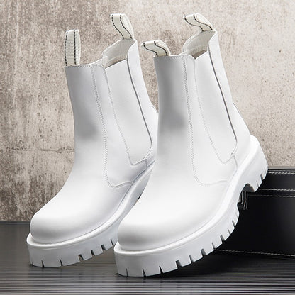 White Martin boots for men