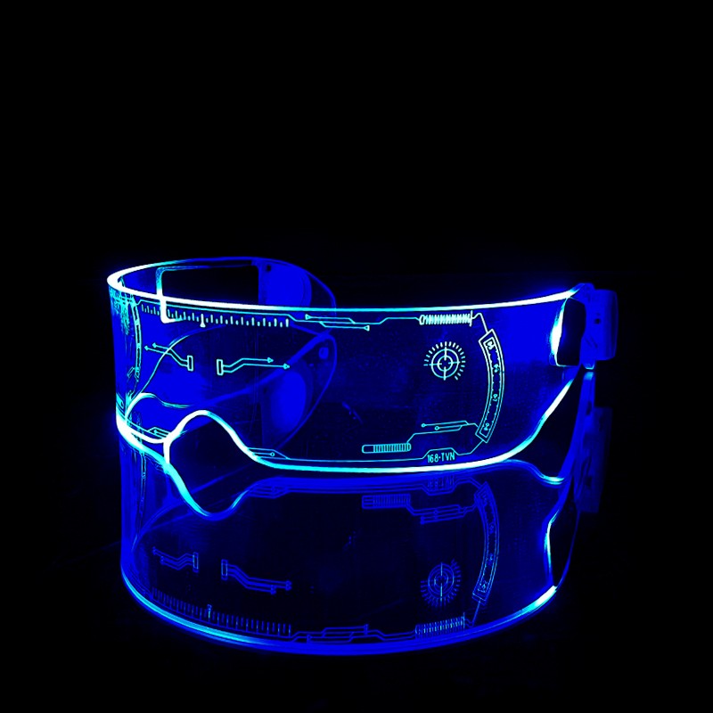 Super coole Discobrille LED Bar Requisiten Brille