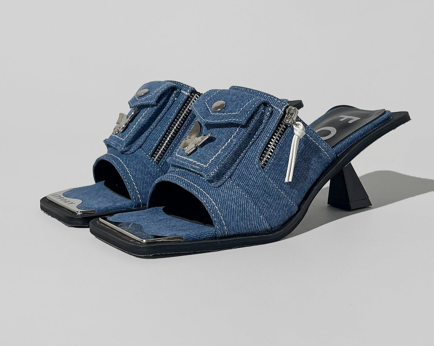 Backpack jeans heels flip flop