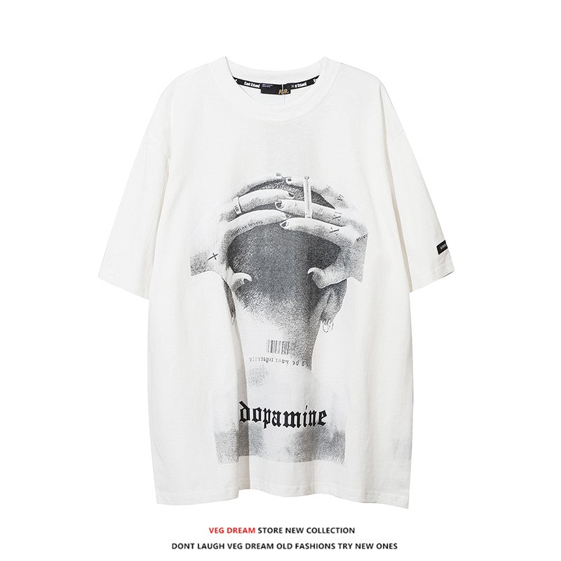 Dream portrait printed unisex T-shirt half-sleeved top