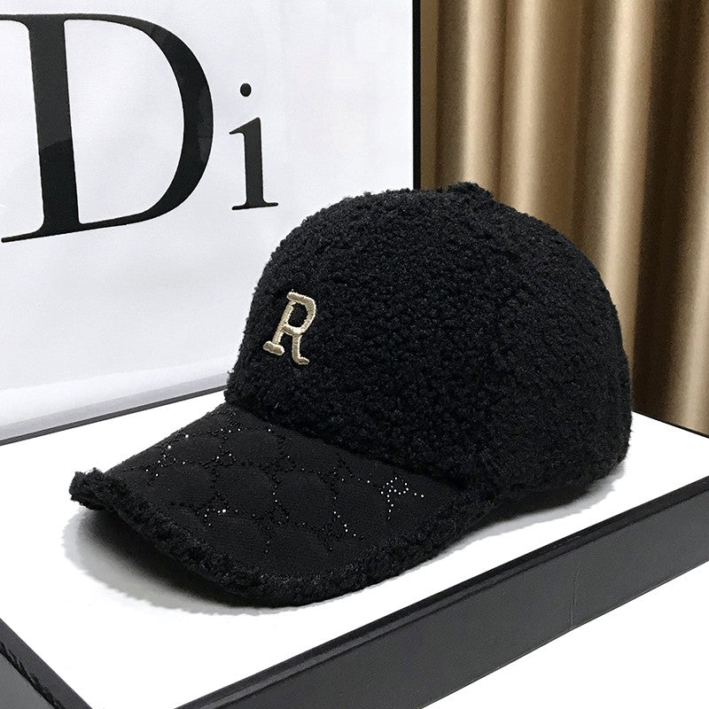 Rhinestones famous duckbill hat letter baseball cap