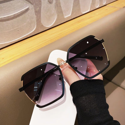 Metallic light colored polarized women sunglasses