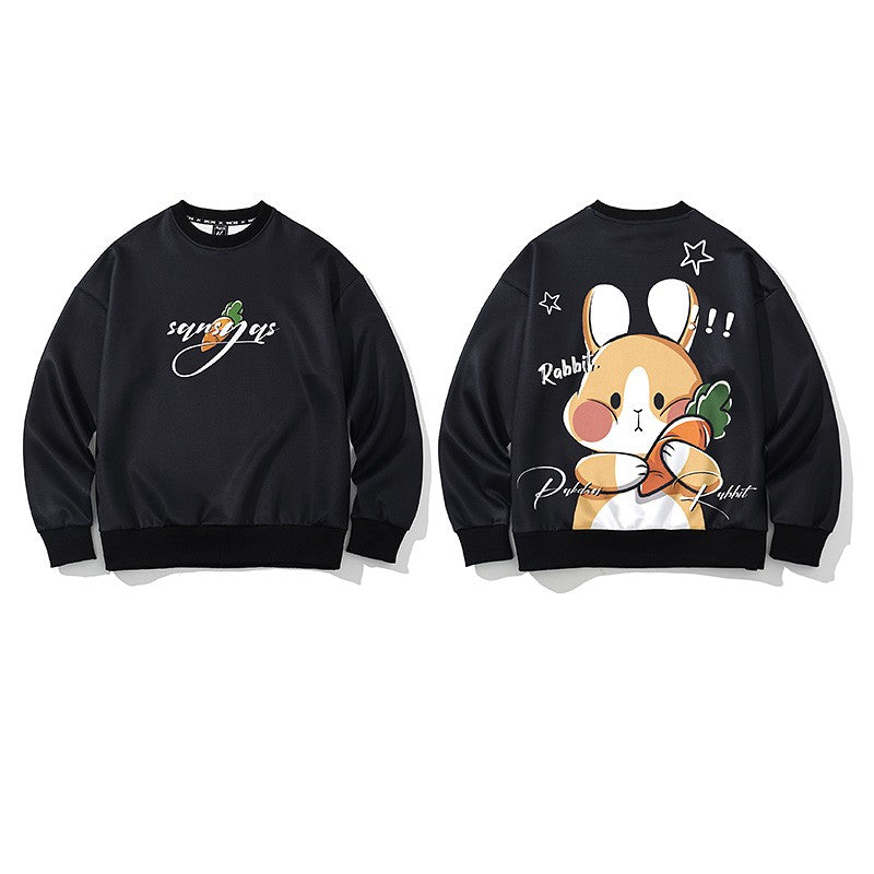 Sweatshirt Cute Rabbit Print Couple Sweater For Men's and Women's