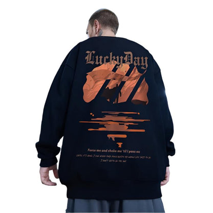 American retro pure cotton heavyweight hoodie, men's winter