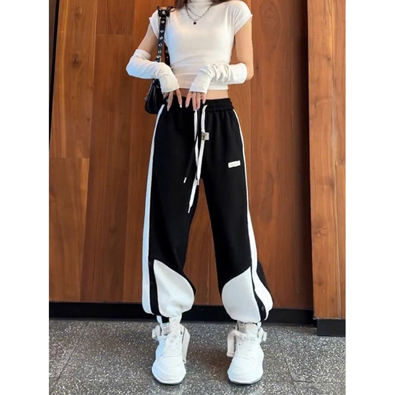 Sweatpants patchwork plush women's pants