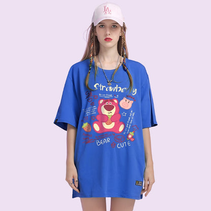 T-shirt Women's Trendy Strawberry Bear Cartoon Top