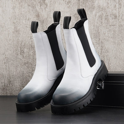 White Martin boots for men