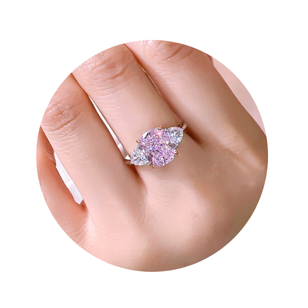 Pink Diamond Radiant Ring