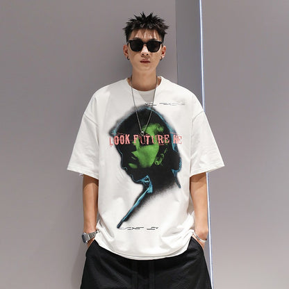 Face print T-shirt oversize unisex vintage t-shirt