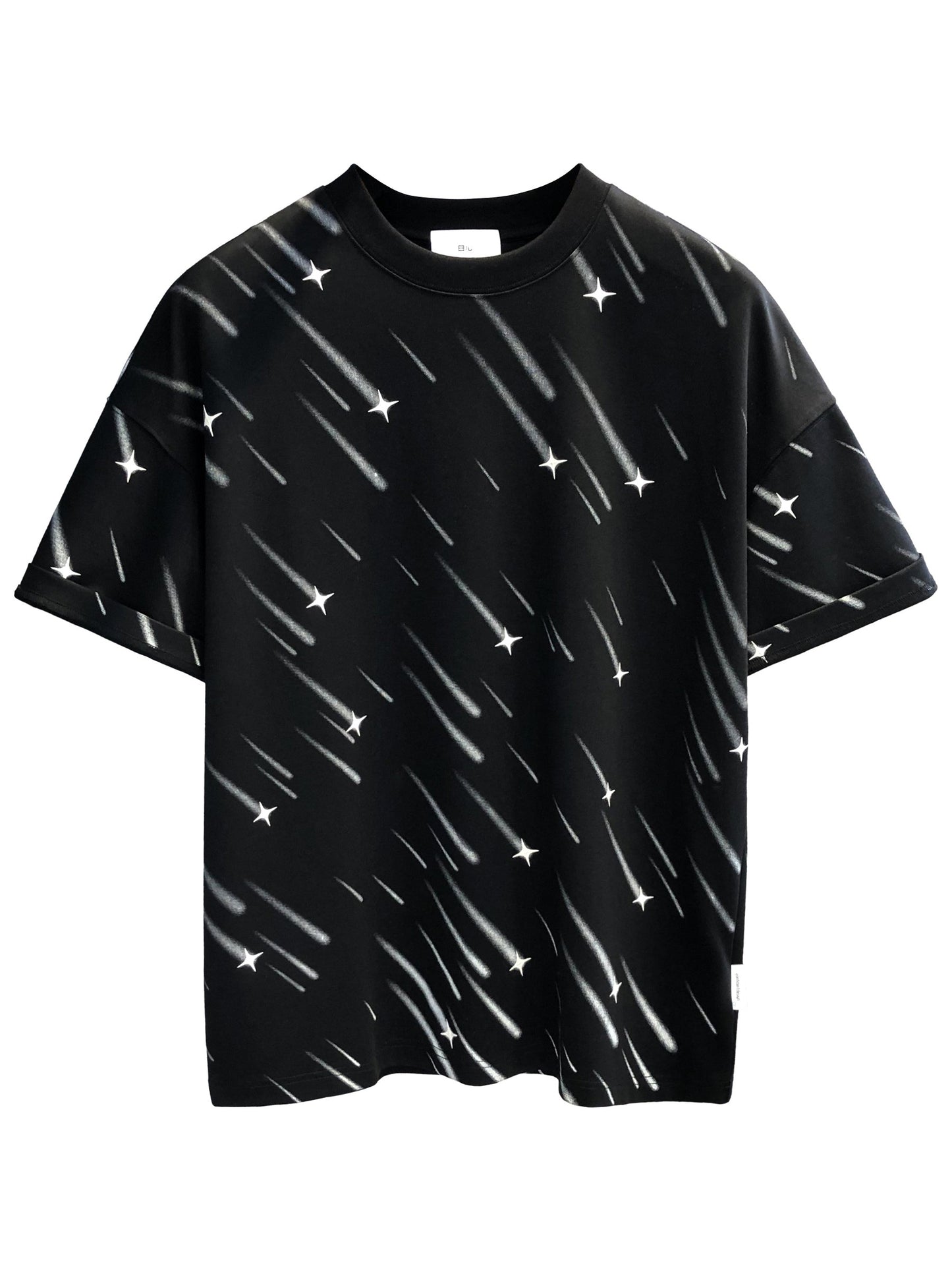 Shower Fully Printed Heavy Short-Sleeved T-Shirt Men's Summer Loose T-Shirt Couple