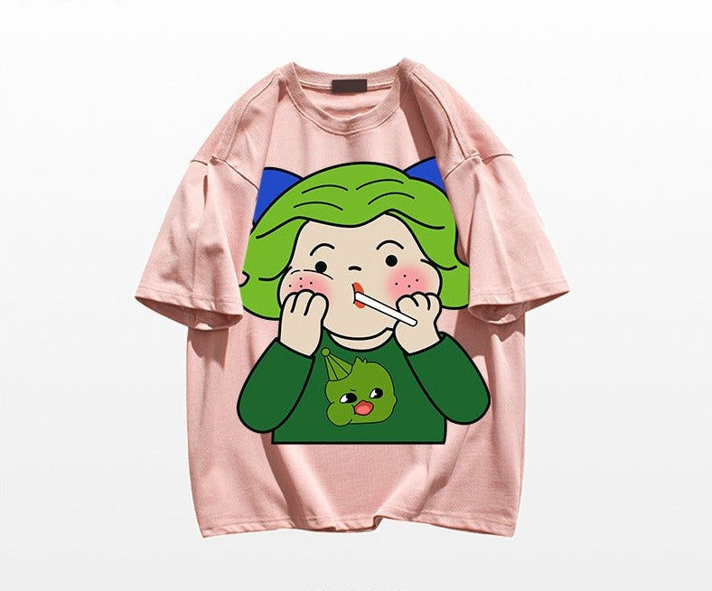 Cute cartoon t-shirt unisex short sleeved T-shirt