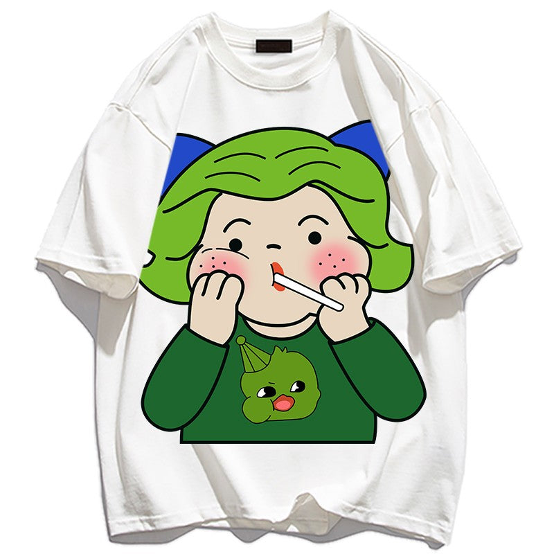 Cute cartoon t-shirt unisex short sleeved T-shirt