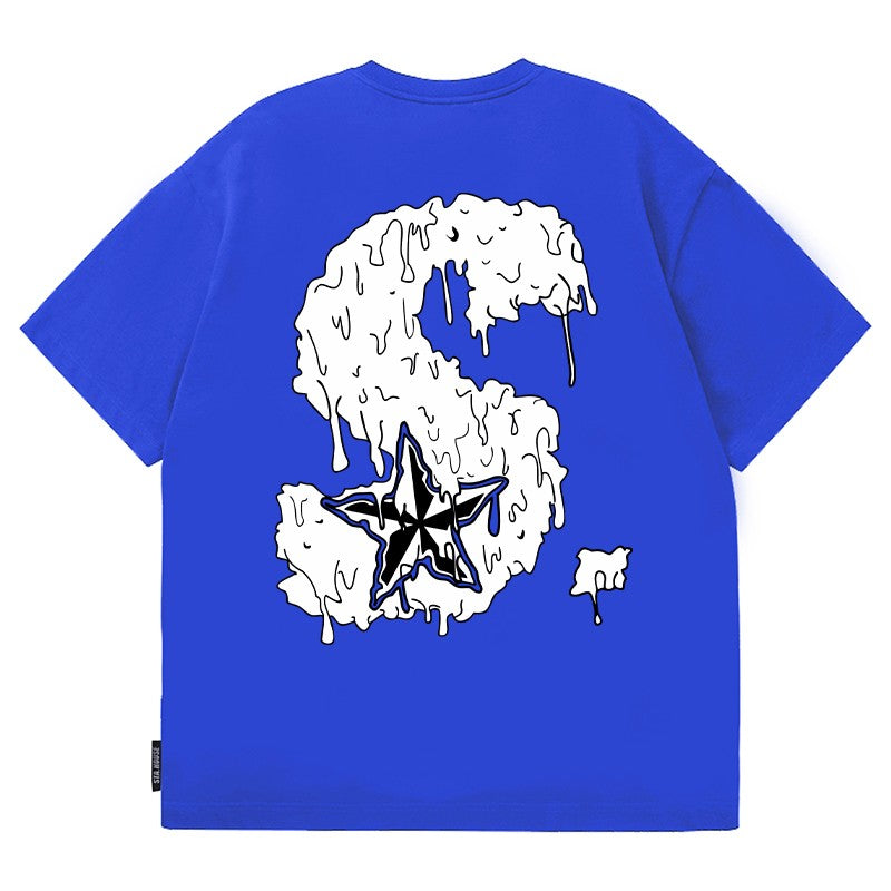 Melting Star T-shirt Hip-hop Street Couples Tee