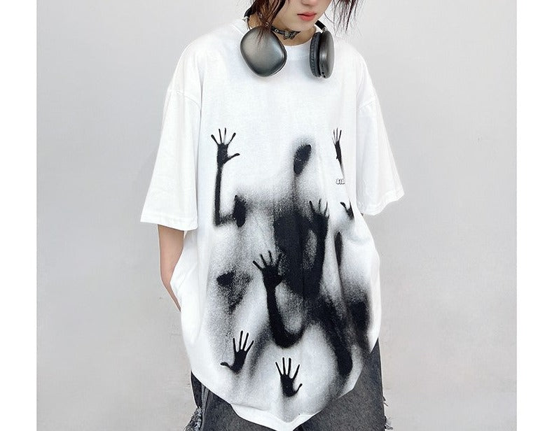 Original Graffiti Short sleeved T-shirt for Men and Women Oversize Loose Fit